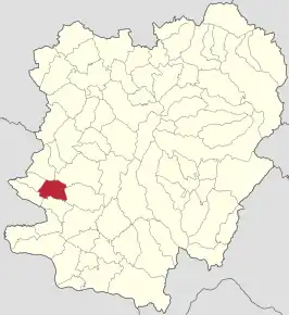 Amplasarea în cadrul județului