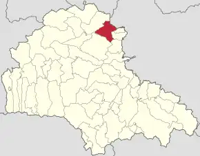 Localizare în cadrul județului