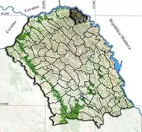 Poziția localității Rădăuți-Prut