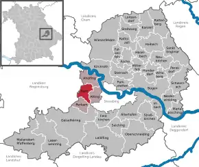 Poziția localității Rain