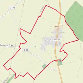 Poziția localității Rancourt