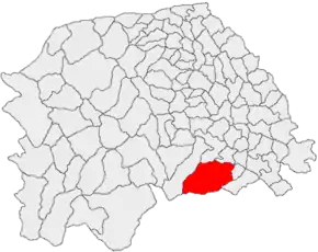 Amplasarea în cadrul județului