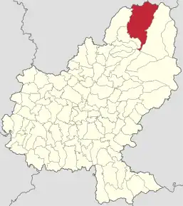 Localizare în cadrul județului