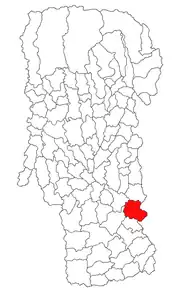 Amplasarea în cadrul județului