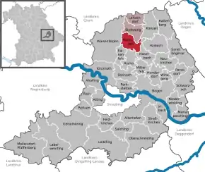 Poziția  Rattiszell pe harta districtului Straubing-Bogen