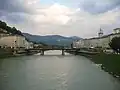Salzach văzut de pe podul Makartweg din Salzburg