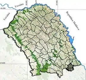 Amplasarea în cadrul județului