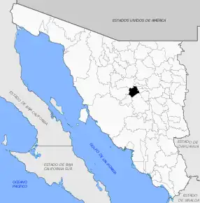 Poziția localității Municipalitatea Rayón