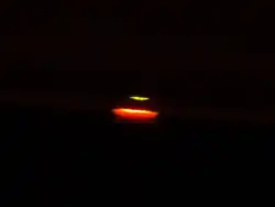 Rază verde observată la 14 noiembrie 2013 la Observatorul La Silla (ESO).