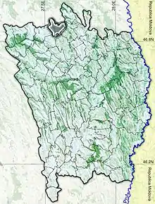 Amplasarea în cadrul județului