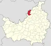 Localizarea comunei în județul Cluj