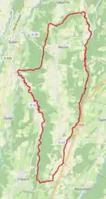 Poziția localității Recurt