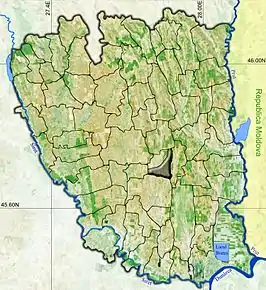 Amplasarea în cadrul județului



		
Poziția în cadrul României