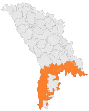 Localizarea Regiunii de Dezvoltare Sud