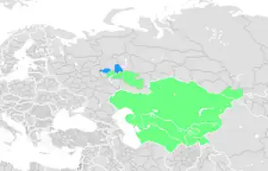 Comisariatul Turkestan propus în verde