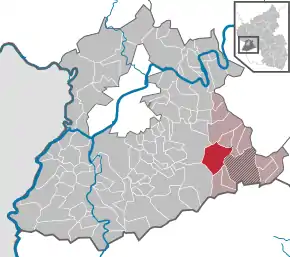 Poziția ortsgemeinde Reinsfeld pe harta districtului Trier-Saarburg