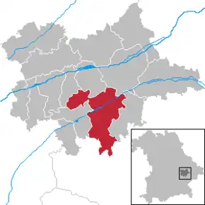 Poziția localității Reisbach