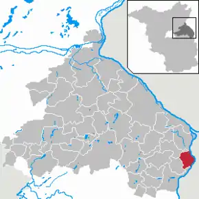 Poziția  Reitwein pe harta districtului Märkisch-Oderland