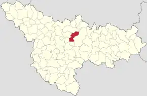 Amplasarea în cadrul județului