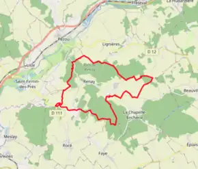 Poziția localității Renay