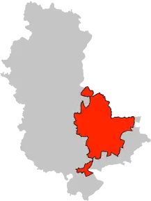 Arondismentul Lyon în cadrul departamentului Métropole de Lyon