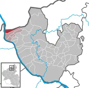 Poziția  Rheinbreitbach pe harta districtului Neuwied