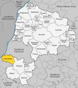 Poziția localității Rheinstetten