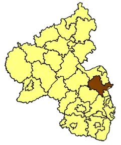 Poziția regiunii Districtul Alzey-Worms