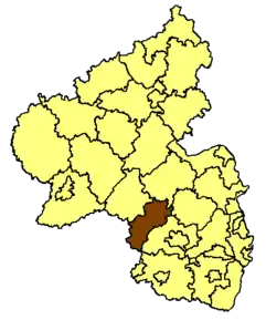 Poziția regiunii Kusel