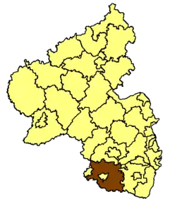 Poziția regiunii Südwestpfalz