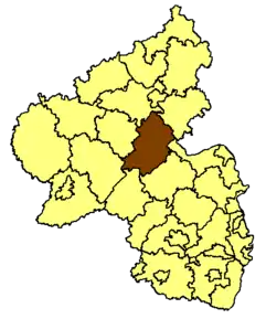 Poziția regiunii Districtul Rhein-Hunsrück