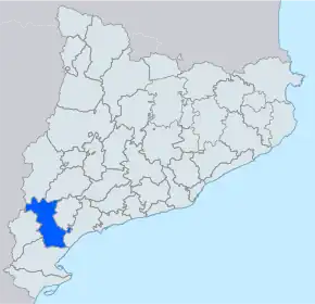 Poziția localității Ribera d'Ebre