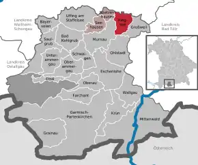 Poziția localității Riegsee