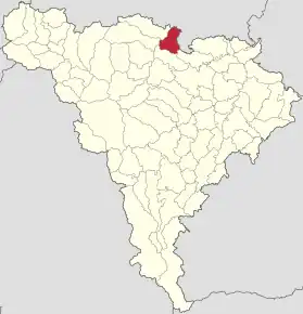 Localizare în cadrul județului