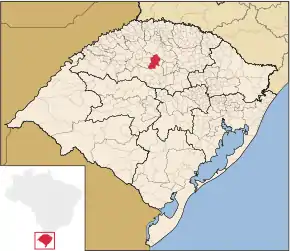 Poziția localității Santa Bárbara do Sul