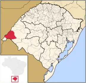 Poziția localității Uruguaiana