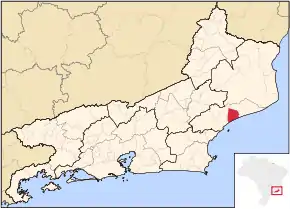 Poziția localității Carapebus