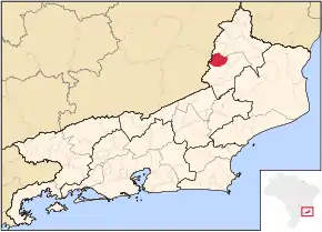 Poziția localității Miracema