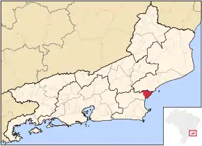 Poziția localității Rio das Ostras