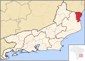 Poziția localității São Francisco de Itabapoana