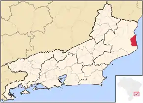 Poziția localității São João da Barra