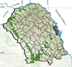 Amplasarea în cadrul județului