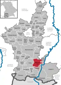 Poziția localității Roßhaupten