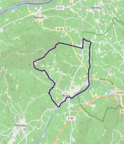 Poziția localității Roaix