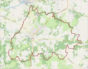 Poziția localității Rochechouart