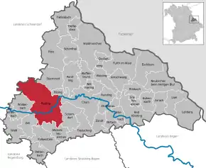 Poziția localității Roding