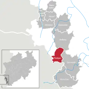 Poziția comunei Roetgen pe harta districtului Aachen