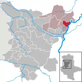 Poziția localității Rogätz