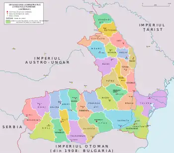 Județele României până în 1913