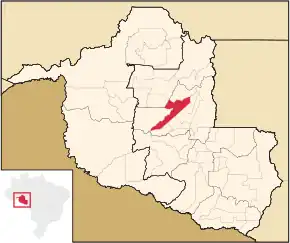 Poziția localității Jaru